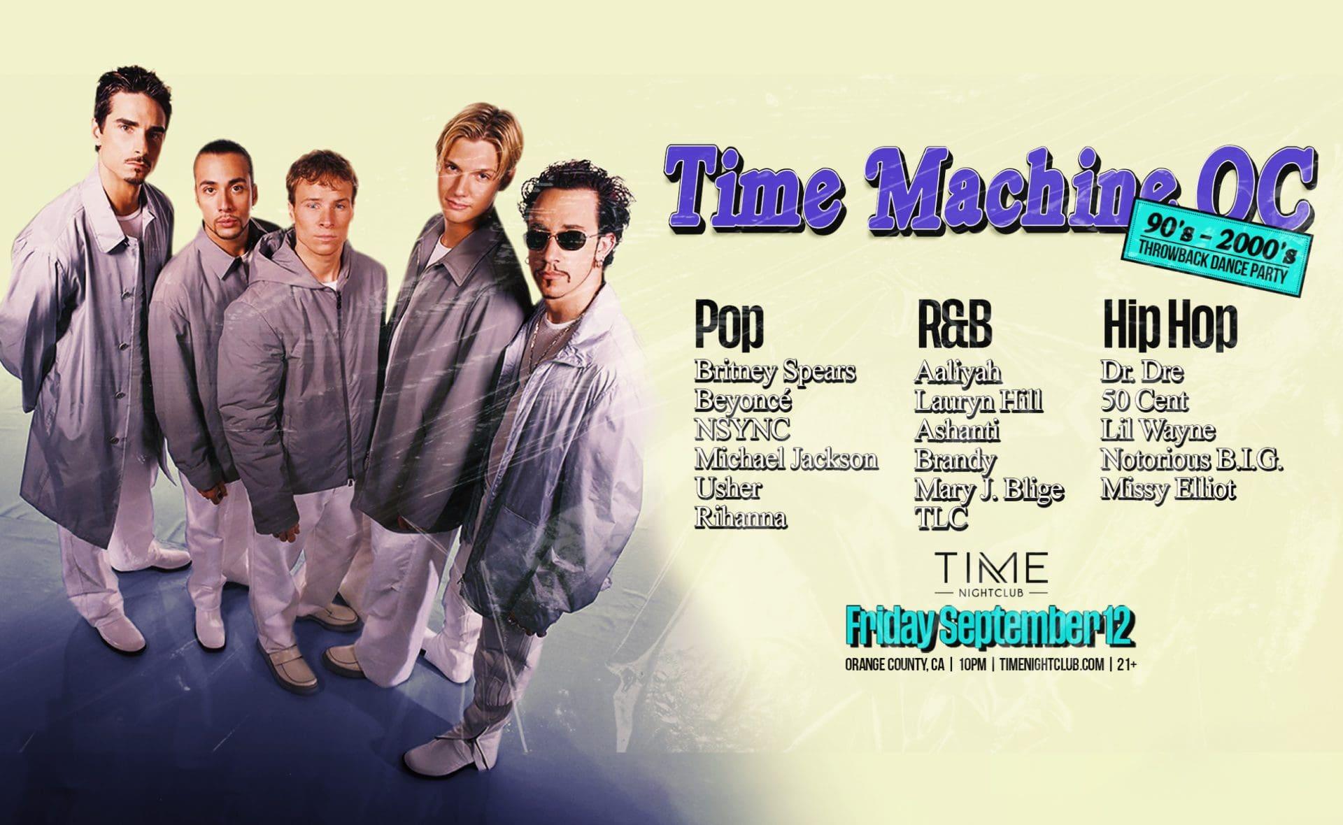 Time Machine 90s 2000s Throwback Dance Party