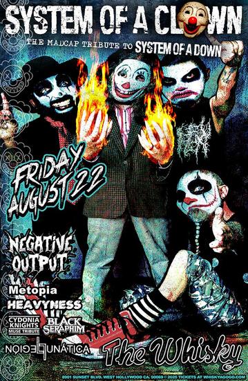 System of a Clown System of a Down Tribute Shark in the Water Metopia Heavyness Cydonia Tribute to Muse Black Seraphim Legi n Lun tica