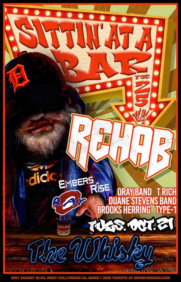 Rehab Embers Rise Oray Band T Rich Duane Stevens Band Brooks Herring Type 1